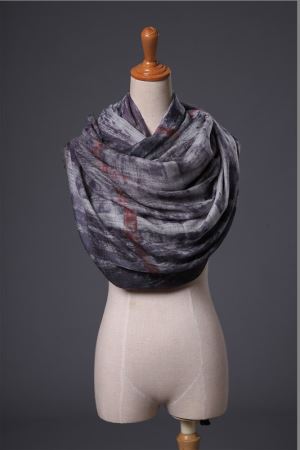 bufanda de llana i Caixmir Pantalla d'impressió personalitzada Bufanda de llana de cacau directe de la Xina