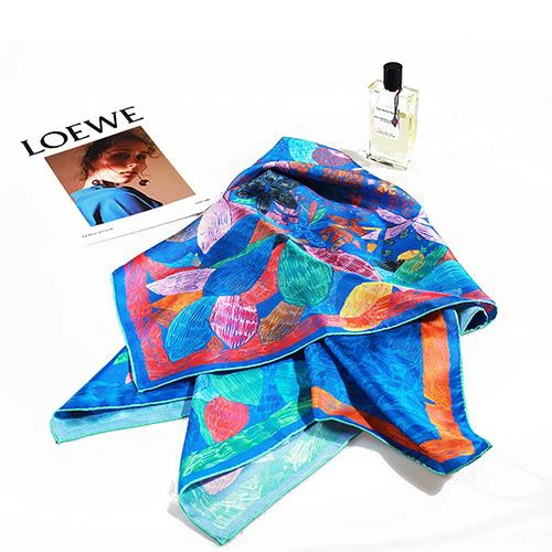 Summer Pure Silk Hair Scarf